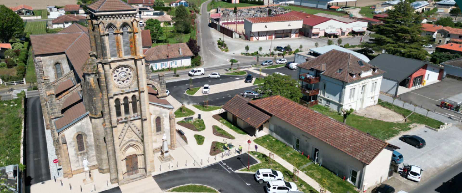 Photo en drône de Souprosse